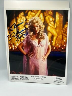 Xena Warrior Autographed Alexandra Tydings Photo Aphrodite Hercules 8x10 Photo